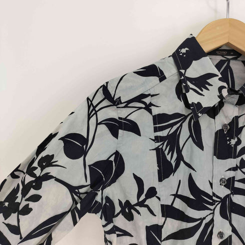 エトロ ETRO イタリア製 ハイビスカス 花柄 総柄 シェイプ L/S シャツ レディース EUR:44