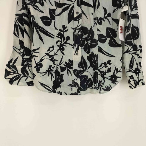 エトロ ETRO イタリア製 ハイビスカス 花柄 総柄 シェイプ L/S シャツ レディース EUR:44