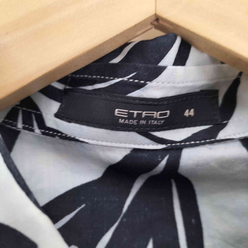 エトロ ETRO イタリア製 ハイビスカス 花柄 総柄 シェイプ L/S シャツ レディース EUR:44