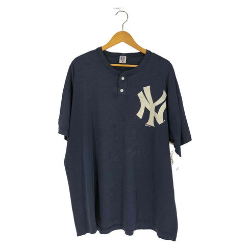ラッセルアスレチック RUSSELL ATHLETIC 90-00s NUBLEND MLBチームロゴプリント ヘンリーネック Tシャツ メンズ XXL