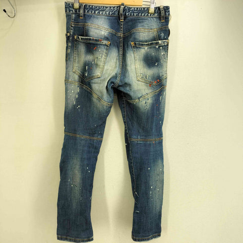 ディースクエアード DSQUARED2 KENNY TWIST JEANS クラッシュ ペイント加工 ケニーツイストデニム メンズ 44