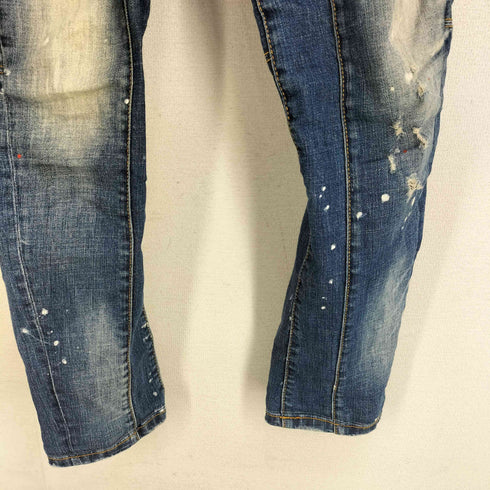 ディースクエアード DSQUARED2 KENNY TWIST JEANS クラッシュ ペイント加工 ケニーツイストデニム メンズ 44