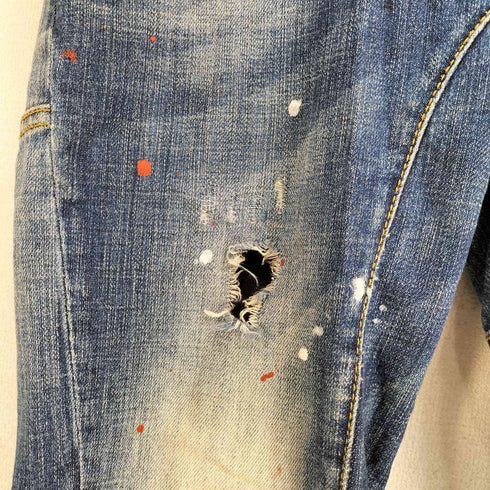 ディースクエアード DSQUARED2 KENNY TWIST JEANS クラッシュ ペイント加工 ケニーツイストデニム メンズ 44