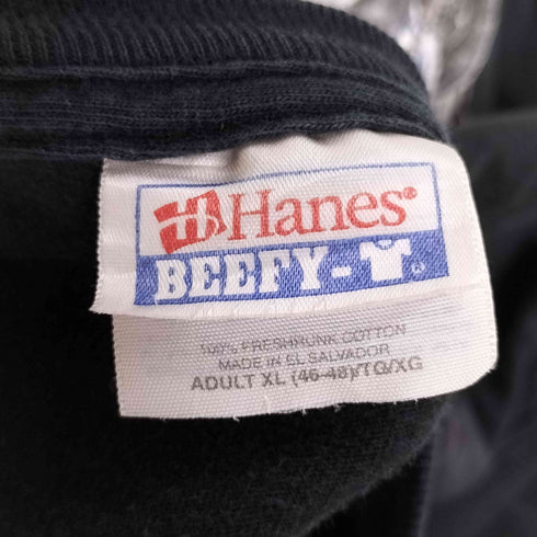 ヘインズ Hanes 00s BEEFY-T 2枚タグ 03-04 SAND TOUR モータスポーツ ファイヤーパターン プリント ロングスリーブTシャツ メンズ import:XL