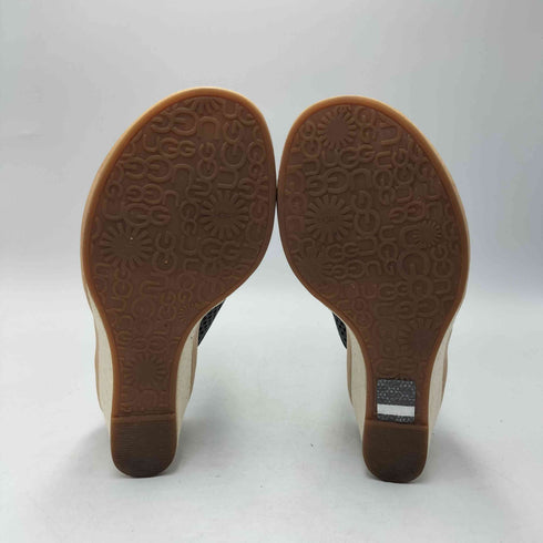 アグ UGG レザー ウェッジソール クロスベルト サンダル レディース W5