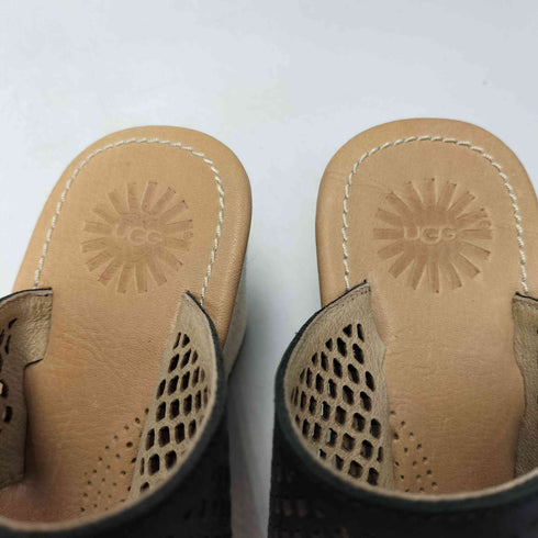 アグ UGG レザー ウェッジソール クロスベルト サンダル レディース W5