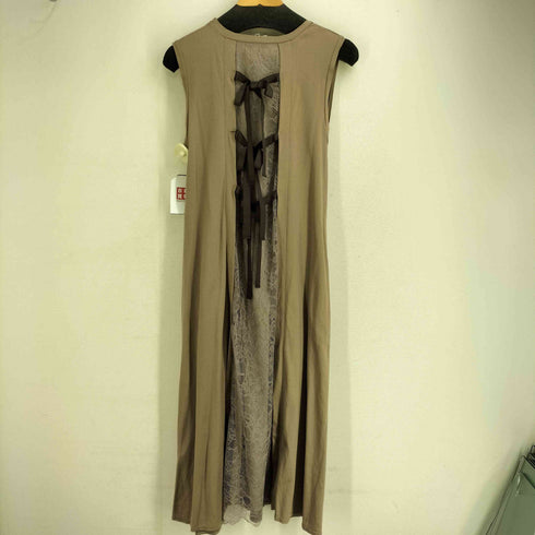 ランバンオンブルー LANVIN en Bleu バックレースカットソーワンピース レディース 38
