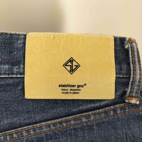 STABILIZER GNZ 0-09 selvedge wide straight Jeans セルビッチ ジップフライ デニム パンツ メンズ W30 L30
