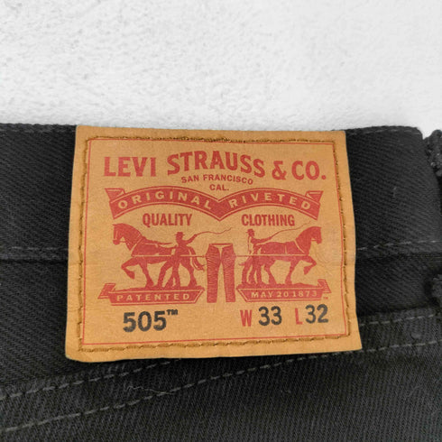 リーバイス Levis 505 ブラックデニム メンズ W33L32