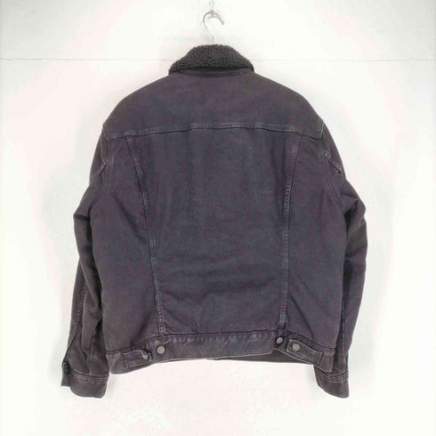 エイチアンドエム H&M ブラックデニムボアジャケット メンズ L