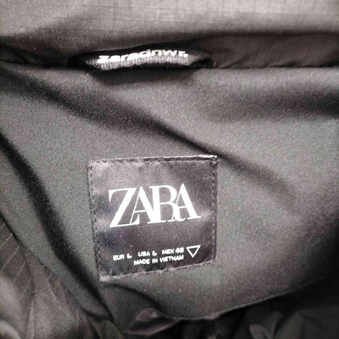 ザラ ZARA フーデッド中綿ベスト メンズ L