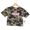 ナインティナインティ 9090 Ameba Logo Camo Cropped Tee レディース S