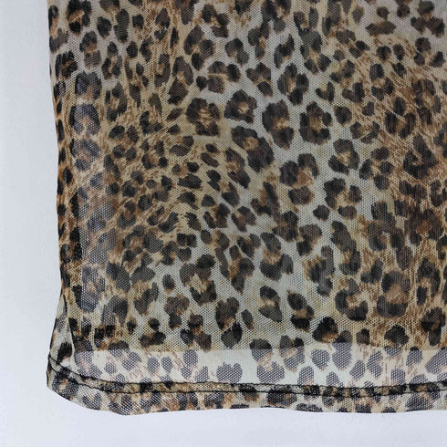 PUBLIK レオパード柄シアートップス レディース JPN:S