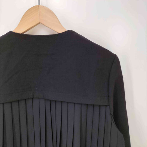 ザラ ZARA BACK TUCK JACKET バックタック ノーカラー ジャケット レディース import:M