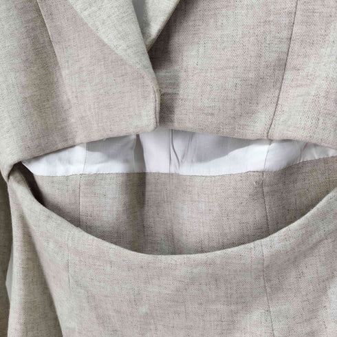 ザラ ZARA リネン混 カットアウトブレザーミニワンピース レディース import:S