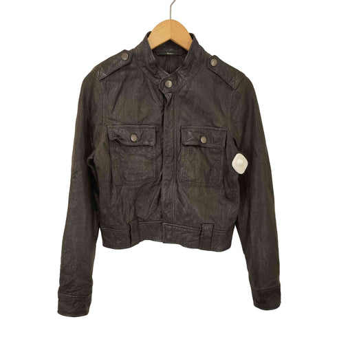 エディション Edition クロップド シープレザー ジャケット Y2K レディース JPN:38