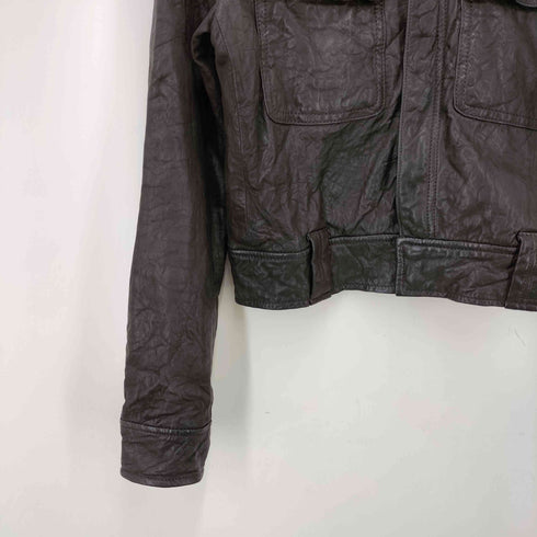 エディション Edition クロップド シープレザー ジャケット Y2K レディース JPN:38