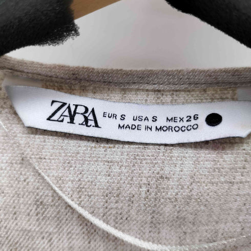 ザラ ZARA セットアップ リネン混ノースリーブトップス スラックス レディース S