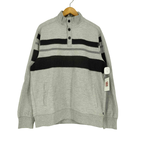 チャップス CHAPS ボーダーハーフボタンフリース メンズ L