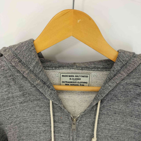 ワコマリア WACKO MARIA FUCK THIS LIFE 霜降り ジップパーカー メンズ