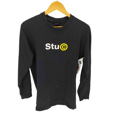 ステューシー Stussy 90S OLD STUSSY 紺タグ STUC プリント L/S Tシャツ メンズ import:M