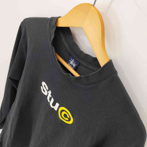 ステューシー Stussy 90S OLD STUSSY 紺タグ STUC プリント L/S Tシャツ メンズ import:M