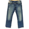 ディーゼル DIESEL イタリア製 VIKER WASH L.32 008A2 革パッチ ダメージ加工 ローライズ ボタンフライ ストレート デニム パンツ レディース W30 L32
