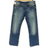 ディーゼル DIESEL イタリア製 VIKER WASH L.32 008A2 革パッチ ダメージ加工 ローライズ ボタンフライ ストレート デニム パンツ レディース W30 L32