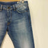 ディーゼル DIESEL イタリア製 VIKER WASH L.32 008A2 革パッチ ダメージ加工 ローライズ ボタンフライ ストレート デニム パンツ レディース W30 L32