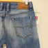 ディーゼル DIESEL イタリア製 VIKER WASH L.32 008A2 革パッチ ダメージ加工 ローライズ ボタンフライ ストレート デニム パンツ レディース W30 L32