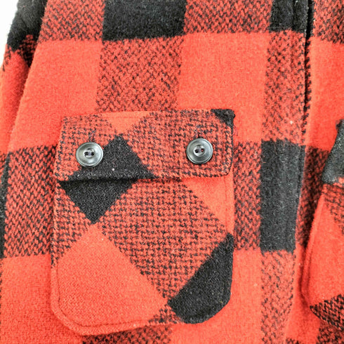 King Kole 50S-60S 棒TALON-ZIP バッファローチェック ネル シャツ ジャケット メンズ