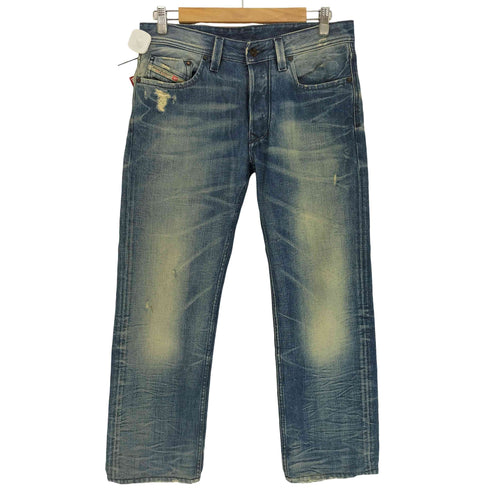 ディーゼル DIESEL LARKEE WASH 008F5 Blue Eyecons 2010/2 Edition 革パッチ 5ポケット ボタンフライ ローライズ ストレート デニム パンツ メンズ W30 L32