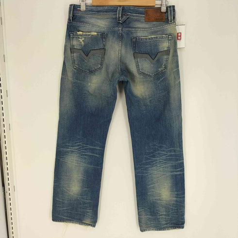 ディーゼル DIESEL LARKEE WASH 008F5 Blue Eyecons 2010/2 Edition 革パッチ 5ポケット ボタンフライ ローライズ ストレート デニム パンツ メンズ W30 L32