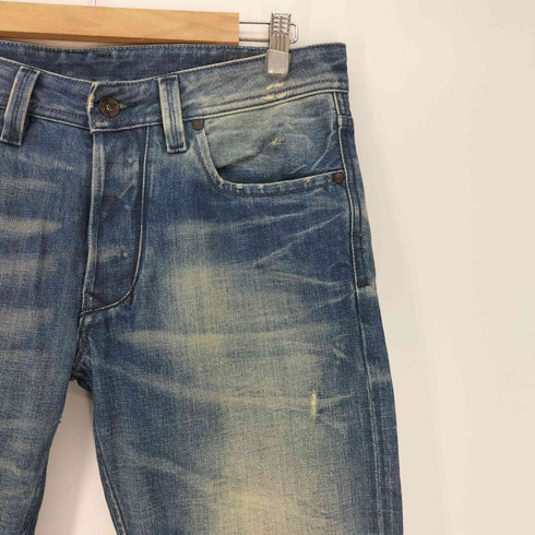 ディーゼル DIESEL LARKEE WASH 008F5 Blue Eyecons 2010/2 Edition 革パッチ 5ポケット ボタンフライ ローライズ ストレート デニム パンツ メンズ W30 L32