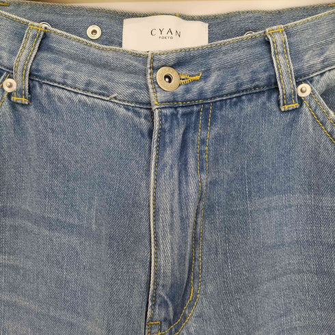 CYAN TOKYO スリットヘムワイドデニム レディース JPN:38