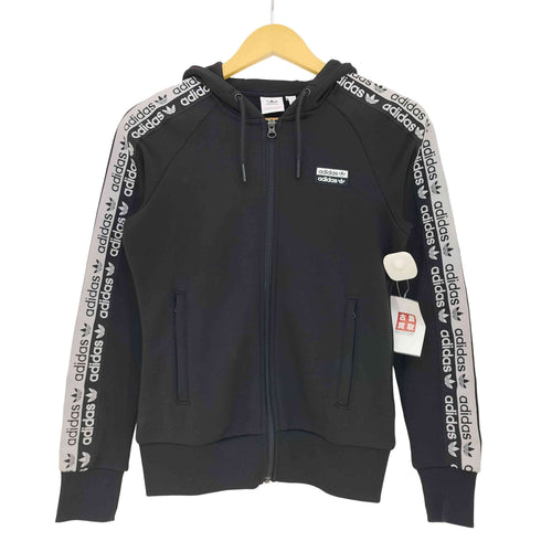 アディダスオリジナルス adidas Originals tape hoodie ロゴテープ ジップパーカー レディース JPN:M