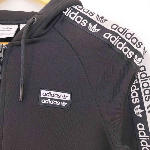 アディダスオリジナルス adidas Originals tape hoodie ロゴテープ ジップパーカー レディース JPN:M