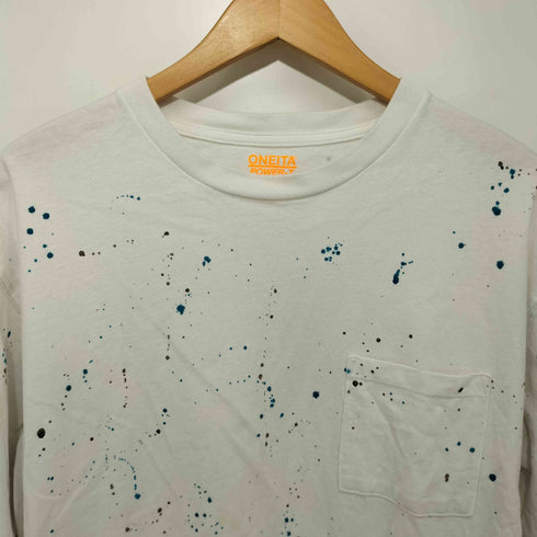 オニータ ONEITA POWER-T PRE-SHRUNK ペイント クルーネック S/S Tシャツ メンズ import:M
