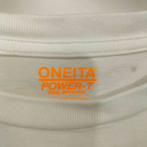 オニータ ONEITA POWER-T PRE-SHRUNK ペイント クルーネック S/S Tシャツ メンズ import:M