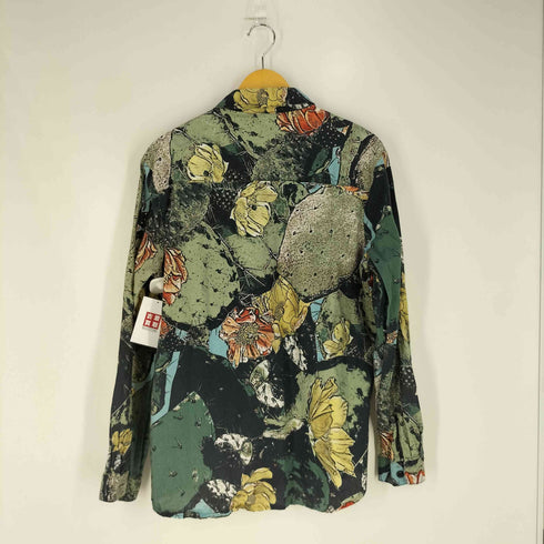 ザラ ZARA RELAXED FIT コットン 総柄 シャツ メンズ import:L