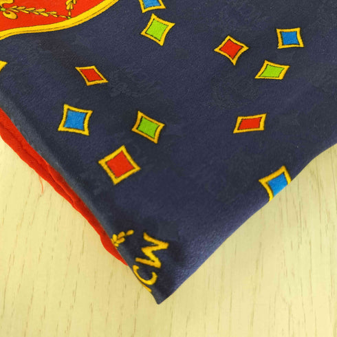 エムシーエム MCM イタリア製 ロゴ 総柄 シルク スカーフ レディース