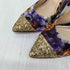 Jerome C. Rousseau スパンコール フラワープリント ヒールパンプス レディース EUR:39
