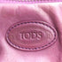 トッズ TOD’S ダブルファスナー レザーハンドバッグ 型押しロゴ レディース
