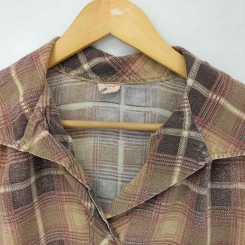ジェーシーペニー JC Penney 60-70S オンブレチェックハーフプルオーバー メンズ
