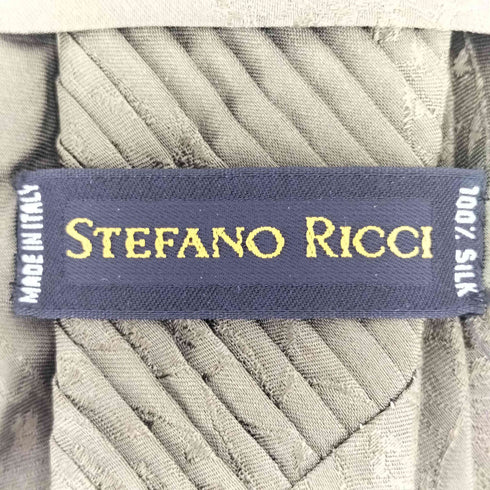 STEFANO RICCI プリーツ シルク ネクタイ メンズ ONE SIZE