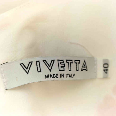 ヴィヴェッタ VIVETTA MADE IN ITALY 総柄プリーツノースリーブワンピース import レディース 40
