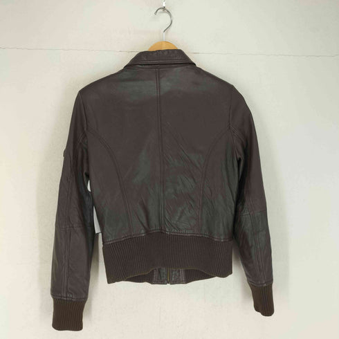 ザラ ZARA CUERO LEATHER ジップアップレザージャケット レディース import:M