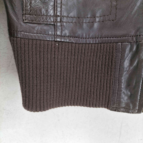ザラ ZARA CUERO LEATHER ジップアップレザージャケット レディース import:M