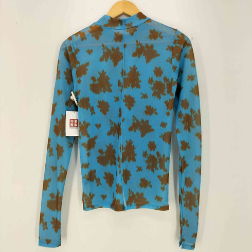 メゾンスペシャル MAISON SPECIAL Flower High Neck Sheer Top レディース
