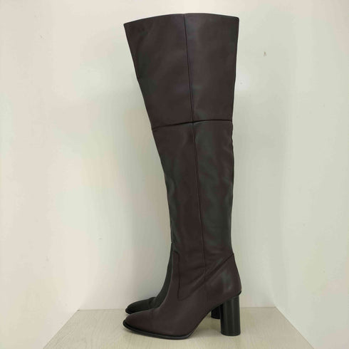 ザラ ZARA Leather Heeled Over-the-knee Boots ニーハイ ブーツ レディース 26